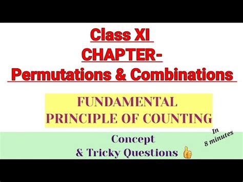 Fundamental Principle Of Counting Class Xi Chapter Permutations