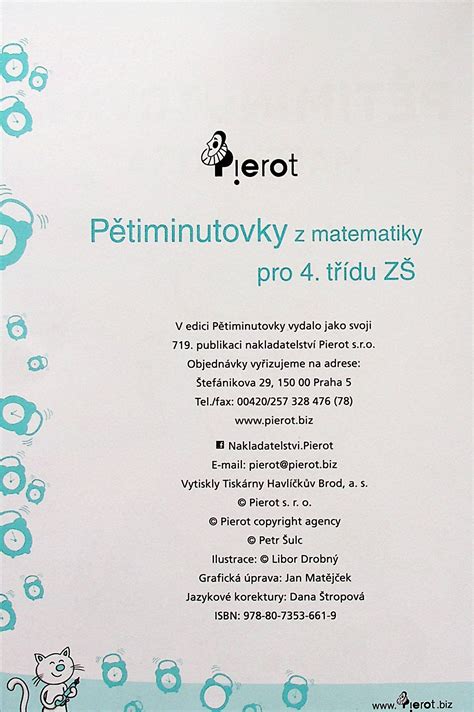 Kniha Pětiminutovky z Matematiky pro 4 třídu Petr Šulc knizniklub cz