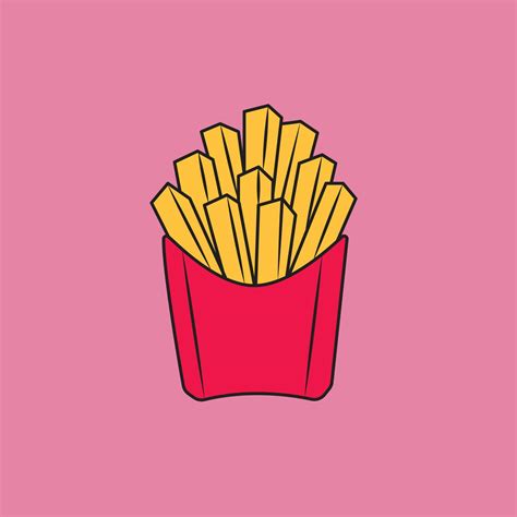 Illustration of Fries Burger Vector Food Drawing 20853701 Vector Art at Vecteezy