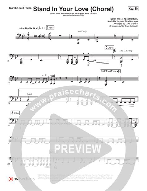 Stand In Your Love Choral Anthem Satb Trombone Tuba Sheet Music Pdf