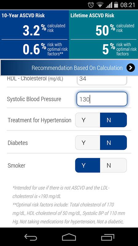 Ascvd Risk Estimator App A Cardiovascular Disease Risk Assessment With