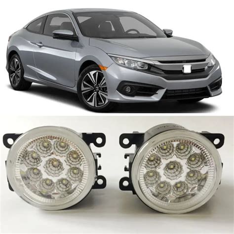 Car Styling For Honda Civic 2016 2017 9 Pieces Leds Chips LED Fog Light