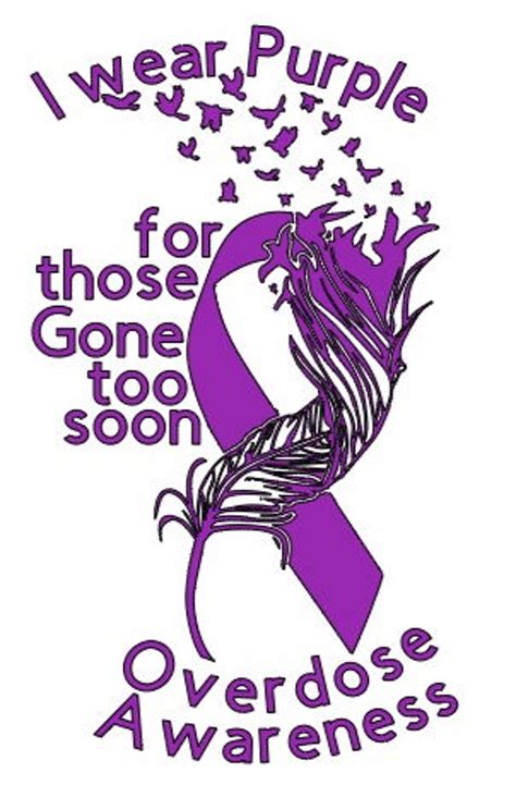 Overdose Awareness Ribbon SVG - Etsy