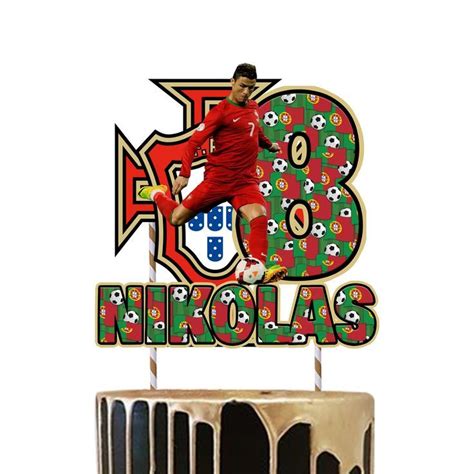 Ronaldo Portugal Cake Topper In 2022 Topper Ronaldo Cake Toppers