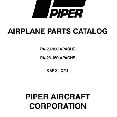 PA-23 Parts Catalog Manual | eAircraftManuals.com