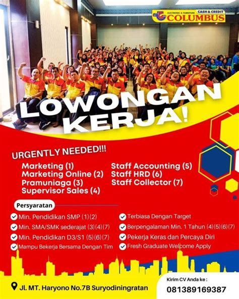 Lowongan Kerja Marketing Marketing Online Pramuniaga Spv Sales