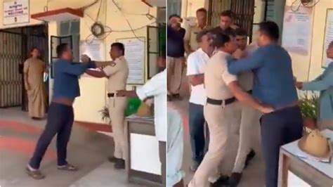 Bengaluru Son Of Former Municipal Chairman Assaults Slaps Constables