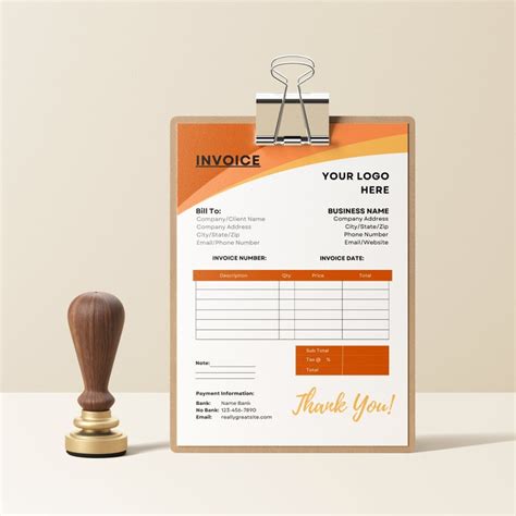 Invoice Template Editable Canva Template Small Business Custom Order