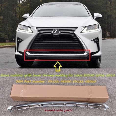 China Front Lower Grille Chrome Moulding Trim For Lexus RX350 2016