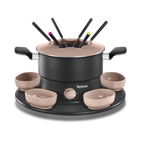 Caquelon Noir Pour Appareil A Fondue Color Promo Tefal Ts