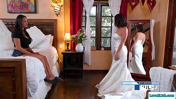 Busty Latina Bride Wants To Have Sex With Her Big Tits Girlfriend One Last Time They Kiss And