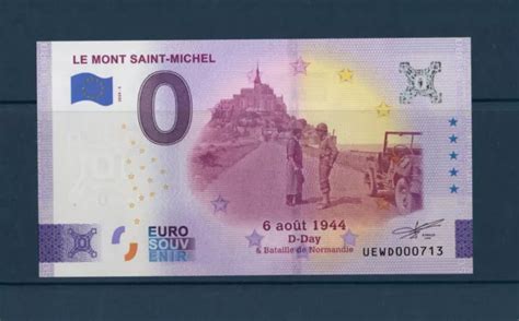 BILLET TOURISTIQUE 0 Euro Mont St Michel 2024 5 80ème anniversaire D