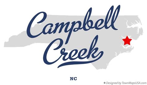 Map of Campbell Creek, NC, North Carolina