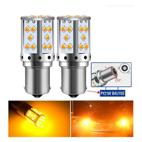 Ampoules LED BAU15S PY21W 30 SMD Orange Canbus Xenon Discount