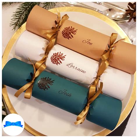 Diy Personalised Christmas Crackers Pine Cone Design Make Fill Your