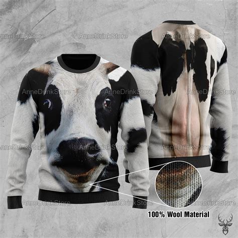 Cow 3D Christmas Ugly Sweater - REVER LAVIE