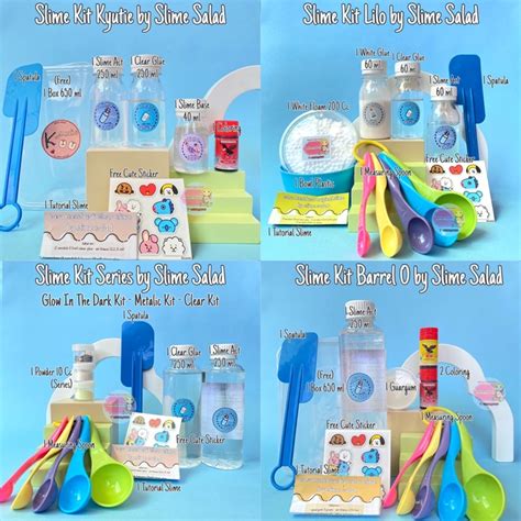 Complete Slime Package Slime Kit Complete Slime Material Salad