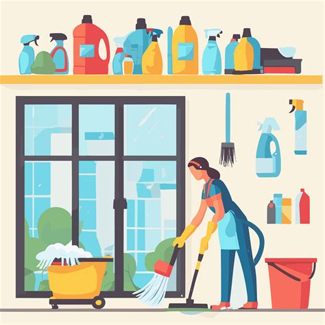 house cleaning cartoon