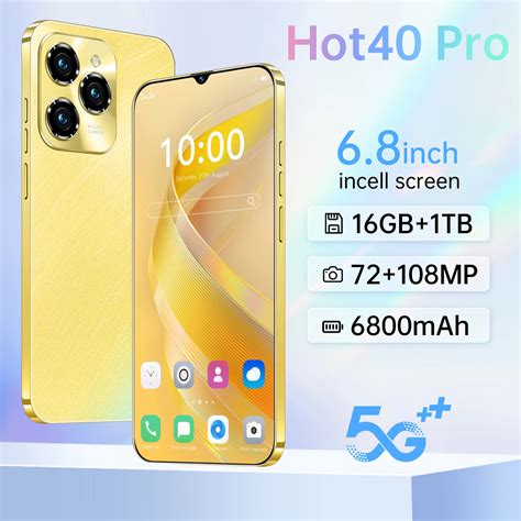 HOT-40-Pro-smartphone-6-8-HD-Android-Mobile-Phone-Unlocked-4G-5G-Dual ...