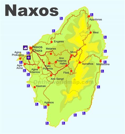 Naxos Greece map - Map Naxos Greece (Southern Europe - Europe)