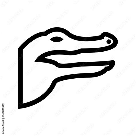 Crocodile Vector Icon Stock Vector | Adobe Stock