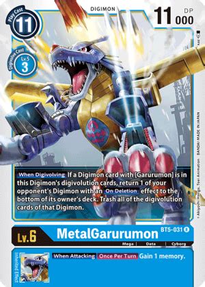 Metalgarurumon Purple Bt Sr Regular Art Digimon Tcg English Near