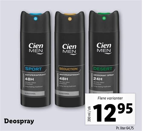 Cien Men Deo Spray 200ml Tilbud Hos Lidl