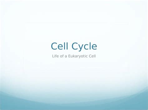 (PPT) Cell Cycle Life of a Eukaryotic Cell. Cell Cycle - DOKUMEN.TIPS