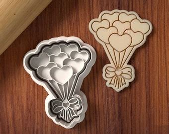 Love In In The Air Hot Air Balloon Cookie Cutter Valentine S Day Cookie Cutter D Printed Cutter