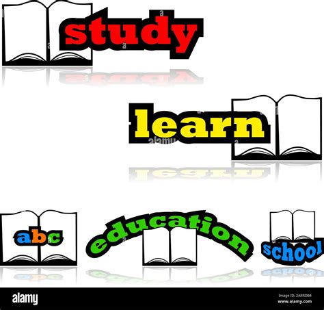 Concept Illustration Showing An Open Book With Education Related Words