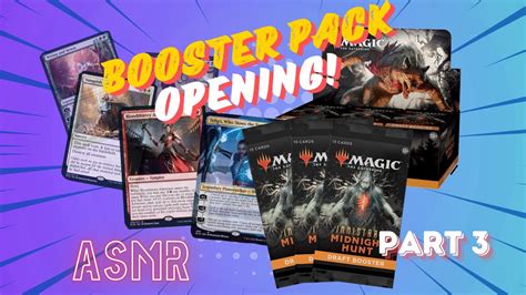 ASMR Magic The Gathering Innistrad Midnight Hunt Draft Booster Pack