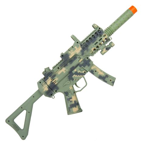 Tactical Combat Toy Rifle Gun with Lights and Vibration, Green Army ...