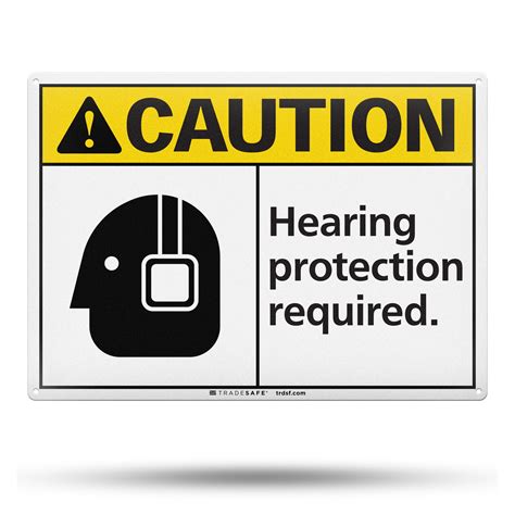 Hearing Protection Required Sign - Aluminum PPE Signs | TRADESAFE