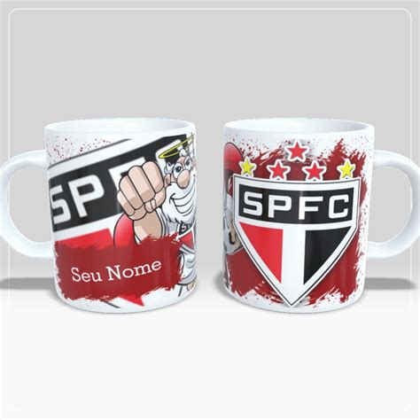 Caneca Personalizada Time de Futebol São Paulo Nome Elo7