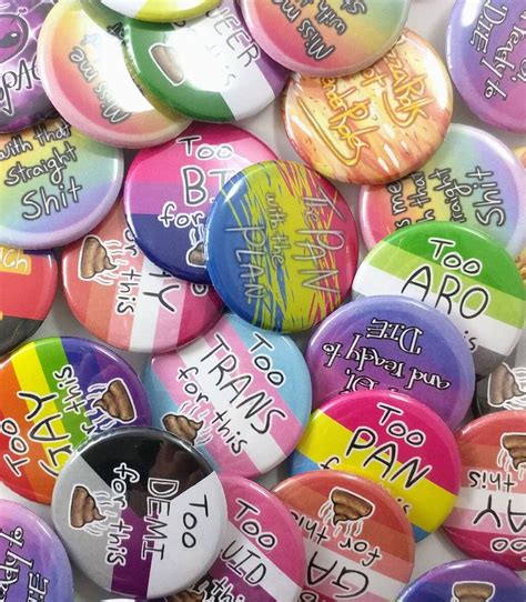 Lgbt Pride Pins Pride Buttons Lgbt Buttons Gay Bisexual Etsy