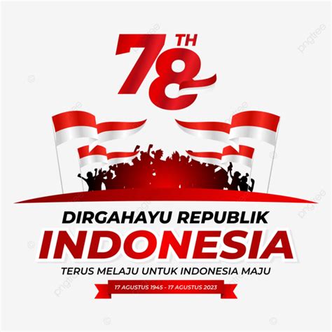 Greeting Card Of 78th Indonesian Independence With Logo Hut Ri 2023 Vector 2023 Independence