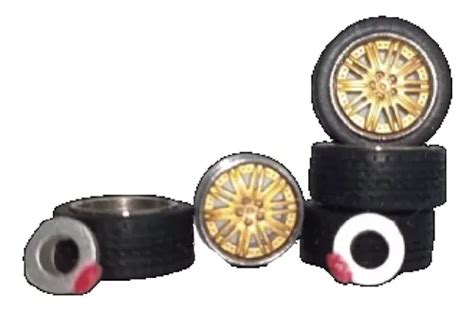 Llantas Goma 20 Rayos 1 64 Custom Hot Wheels Aro Metal Freno Meses sin interés