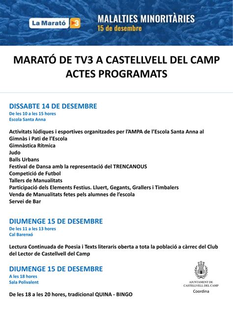 Marató tv3 a Castellvell del Camp AFA Escola Santa Anna