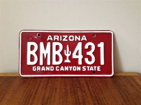 Vintage Arizona License Plate Car Tag S By Vintage Something