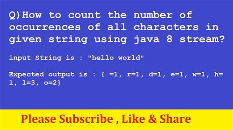 How To Count The Number Of Occurrences Of All Characters In Given