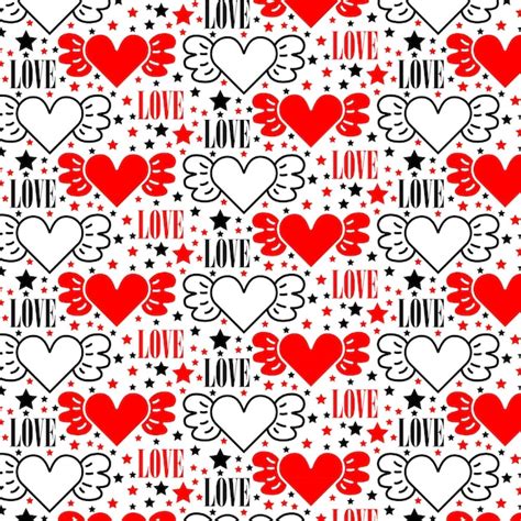 Premium Vector St Valentines Day Seamless Pattern With Red And Pink