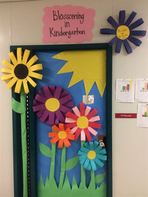 Spring Time Door Decor Idea Could Easily Be Left Up From March To The End Of School W