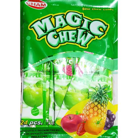 Cham Magic Chew Sour Chew Candy In Assorted Flavors 24 Pcs Per Pack