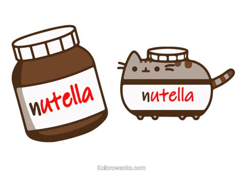 Kolorowanki Pusheen Nutella Kolorowanki