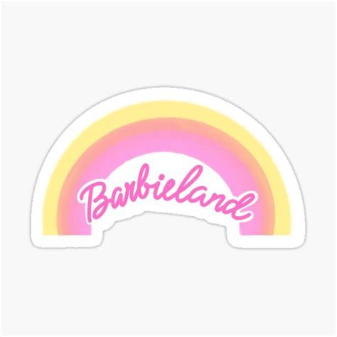 Barbie Land Rainbow Sticker For Sale By Maggieedoodles Redbubble