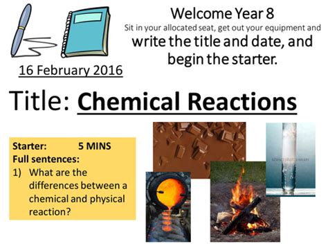 Ks3 Chemical Reactions Whole Topic Teaching Resources