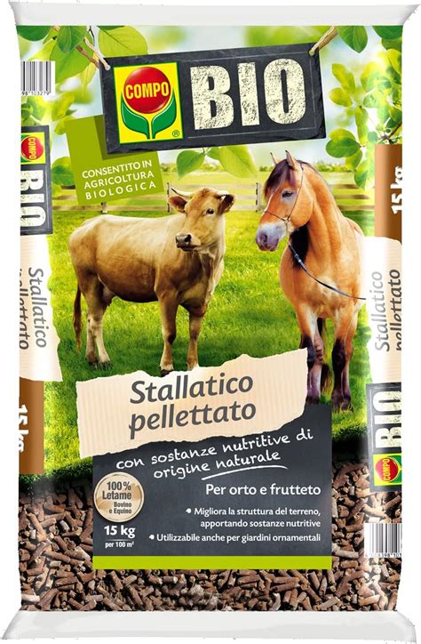 Compo Bio Stallatico Pellettato Letame Bovino Ed Equino Per La