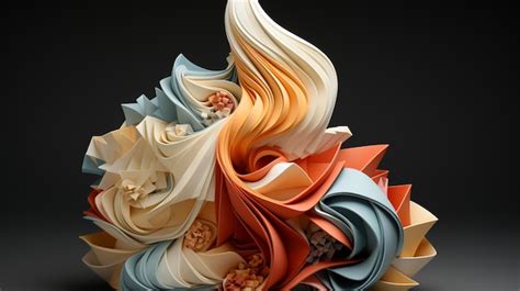 Premium Photo Abstract Origami Sculptures