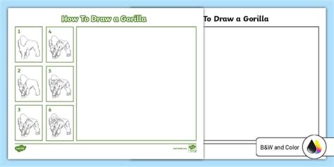 How To Draw A Gorilla Activity Teacher Made Twinkl