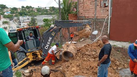 Seminf Realiza Trabalho Emergencial De Drenagem Profunda Em Via Rompida